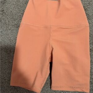 Five dancewear ribbed biker shorts. 6in shorts inseam. .Youth Large